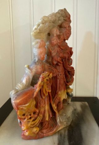 Chinese JADE Sculpture of family on a journey. 3