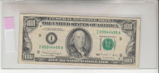 1990 (i) $100 One Hundred Dollar Bill Federal Reserve Note Minneapolis Vintage