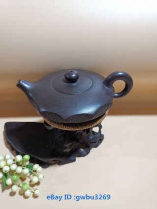 N51 Chinese Old Yixing Zisha Clay Teapot Zini Hand - Carved Purple Sand Teapot