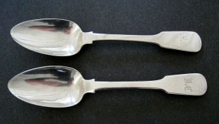 Matched Chinese Export Silver Dessert Spoons by Cutshing,  Canton c1840 2