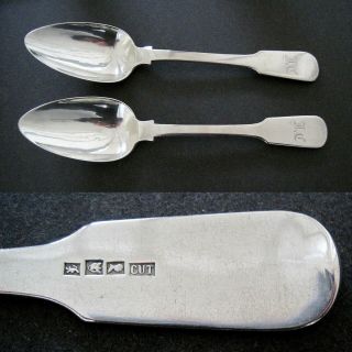 Matched Chinese Export Silver Table Spoons By Cutshing,  Canton C1840