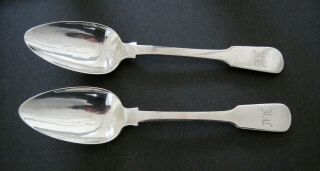 Matched Chinese Export Silver Table Spoons by Cutshing,  Canton c1840 3