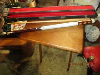 Vintage Willie Mosconi Pool Cue In Hard Case