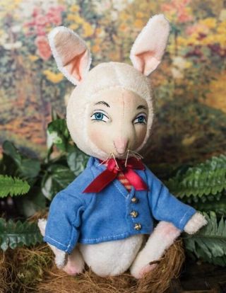 Victorian Trading Nwot Orson The Bunny Rabbit Doll Plush Hand Made 6d