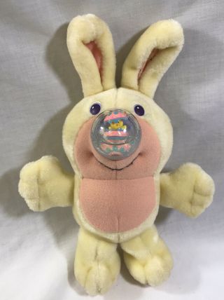 Vintage 1989 Playskool 10” Nosy Bears Bunnies Baby Chick Shaker Nose Easter B014