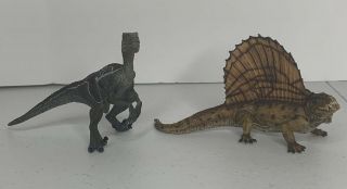 Papo Velociraptor 2005 Dinosaur And 2013 Dimetrodon Poseable Jaw