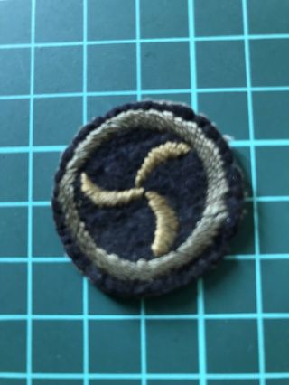 Vintage Scouting Memorial - 1910’s Blue Felt Proficiency Badge - Missioner