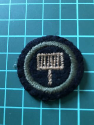 Vintage Scouting Memorial - 1910’s Blue Felt Proficiency Badge - Cook