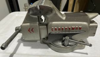 Vintage Craftsman 506 - 51800 Swivel Bench Vise W/anvil & Pipe Vise Usa