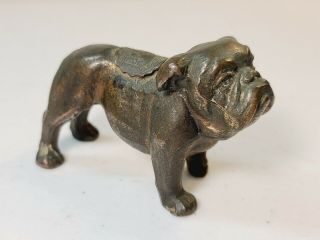 Vintage Solid Copper Metal Miniature Bulldog Chinese Theater Hollywood Cal.
