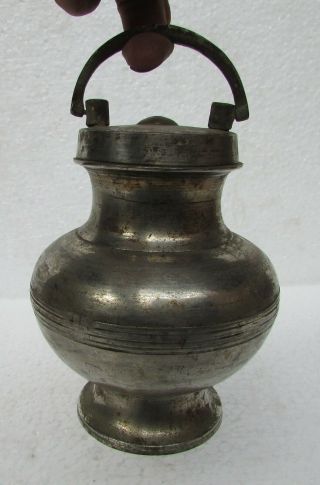 Vintage Old Brass Handcrafted Holy Ritual Water Pot,  Collectible 2