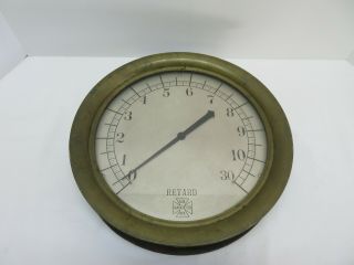 Antique Vintage Steam Pressure Gauge Retard U.  S.  Gauge Co.  Ny 11 - 3/4 " Diameter