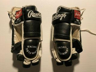 Vintage Rawlings 999 Professional Model Leather Hockey Gloves EUC 14.  5 