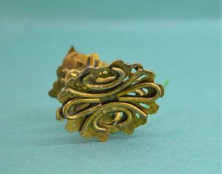 Antique Chinese Qing Gilt Kingfisher feather spiral Hair ornament No 1 3