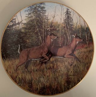Indian Summer Flight Plate “friends Of The Forest” Bruce Miller - Deer - Buck & Doe