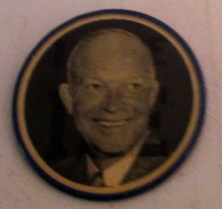 Dwight D.  Eisenhower - " I Like Ike " Hologram Pin Vintage 1950s Election