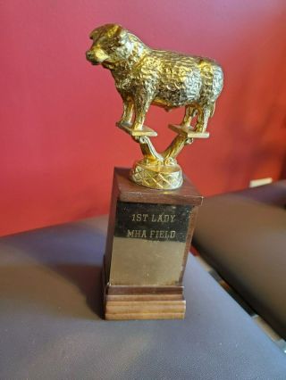 1966 Vintage Cattle Show Trophy 1st Lady