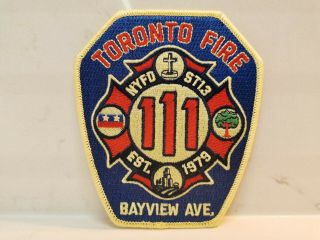 Toronto Fire Station 111 Patch Newly Released