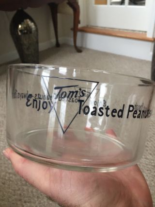 Vintage Tom ' s Peanut Half Jar,  Counter Bowl,  Lance Gordons Display Store 2