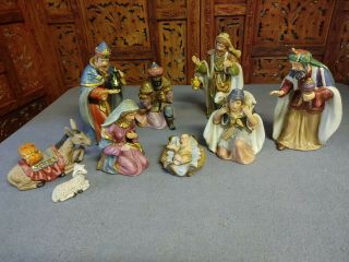 Vintage Retired Homco Home Interiors Nativity 9 Piece Set Porcelain 56049