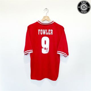 1996/97 Fowler 9 Liverpool Vintage Reebok Home Football Shirt Jersey (m)