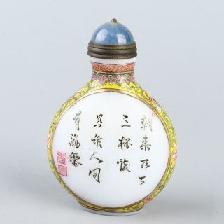 Chinese Exquisite Handmade mythology figure pattern Glass Snuff Bottle 3