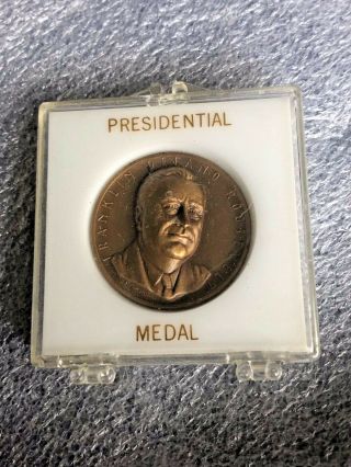 Vintage Presidential Medal Franklin D.  Roosevelt Medal W/case