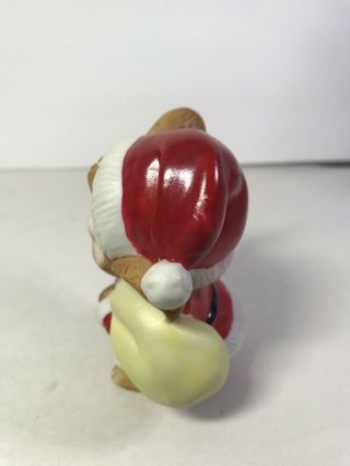 Vintage 80s HOMECO Ceramic Bisque Figurine Christmas Santa Mouse Holiday 2