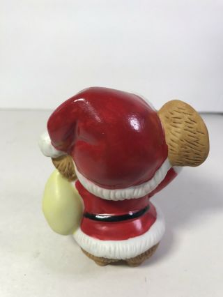 Vintage 80s HOMECO Ceramic Bisque Figurine Christmas Santa Mouse Holiday 3