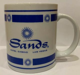 Vintage Las Vegas Coffee Mug Cup Retro Sands Hotel Casino Gambling Euc
