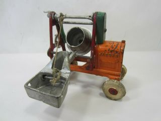 Vintage Jaeger Cast Iron Toy Cement Mixer