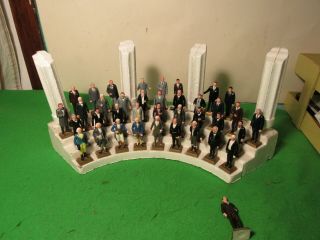 Vintage Marx U.  S.  Presidents 37 Figure Set W/original Podium Stand/humphrey