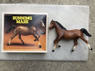 Vintage Breyer Horse 124 Running Mare Sugar Bay Dark Variation Picture Box Exc