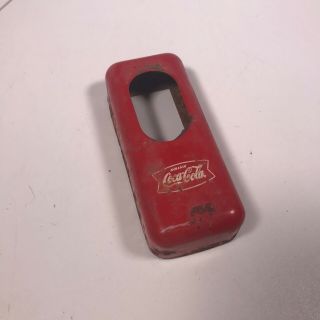 Vintage Coca Cola Metal Bottle Opener Cap Catcher Rare Logo [de08]