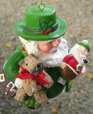 Soft Coated Wheaten Terrier Pup Irish Santa Ornament