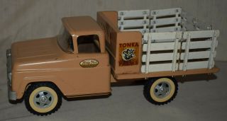 Vintage Tonka Pressed Steel Tonka Farms Stake Truck -