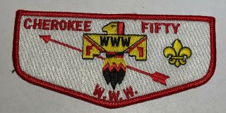 Oa Lodge 50 Cherokee Flap Boy Scout Mw1