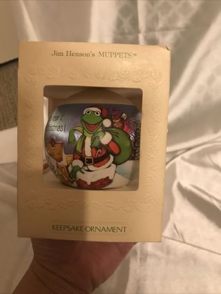 Hallmark Keepsake 1984 The Muppets Christmas Ornament Miss Piggy Kermit The Frog