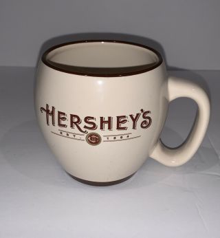 Hershey’s Cream And Brown Barrel Hot Chocolate Coffee Mug 2004