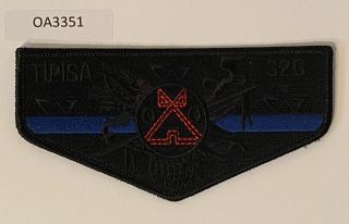 Boy Scout Oa 326 Tipisa Lodge Thin Blue Line Flap