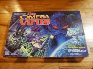 Vintage 1992 Milton Bradley The Omega Virus Electronic Talking Board Game - Euc