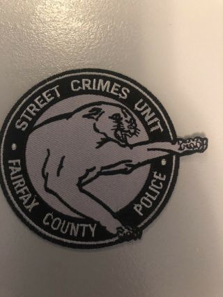 Virginia Police - Fairfax Co Police Street Crimes Unit Va Police Patch