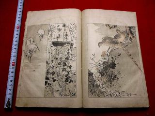 1 - 15 Rare Japanese Shokoku Manga Sketch Ehon Ukiyo - E Book