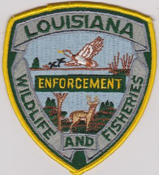 Louisiana Wildlife & Fisheries Enforcement Game Warden Police Patch
