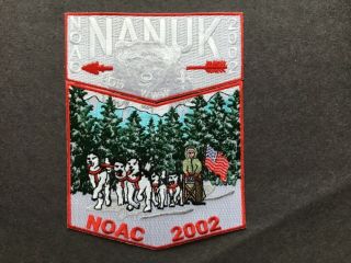 Boy Scout Nanuk Oa Lodge 355 Noac 2002 Red Cut Edge 2 - Piece S43,  X14