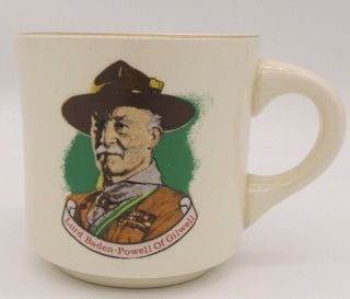 Vtg Lord Baden - Powell Of Gilwell Boy Scouts Bsa Coffee Mug
