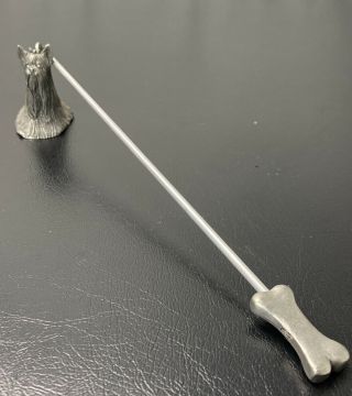 S&a Yorkshire Terrier Yorkie Dog Pewter Candle Snuffer Made In Usa