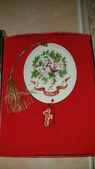 Lenox Partridge In A Pear Tree Series 1st 12 Days Of Christmas Ornament