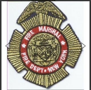 Fdny York City Fire Marshal Patch.