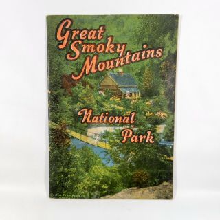 1940s Great Smoky Mountains National Park Vintage Souvenir Booklet Tn Nc